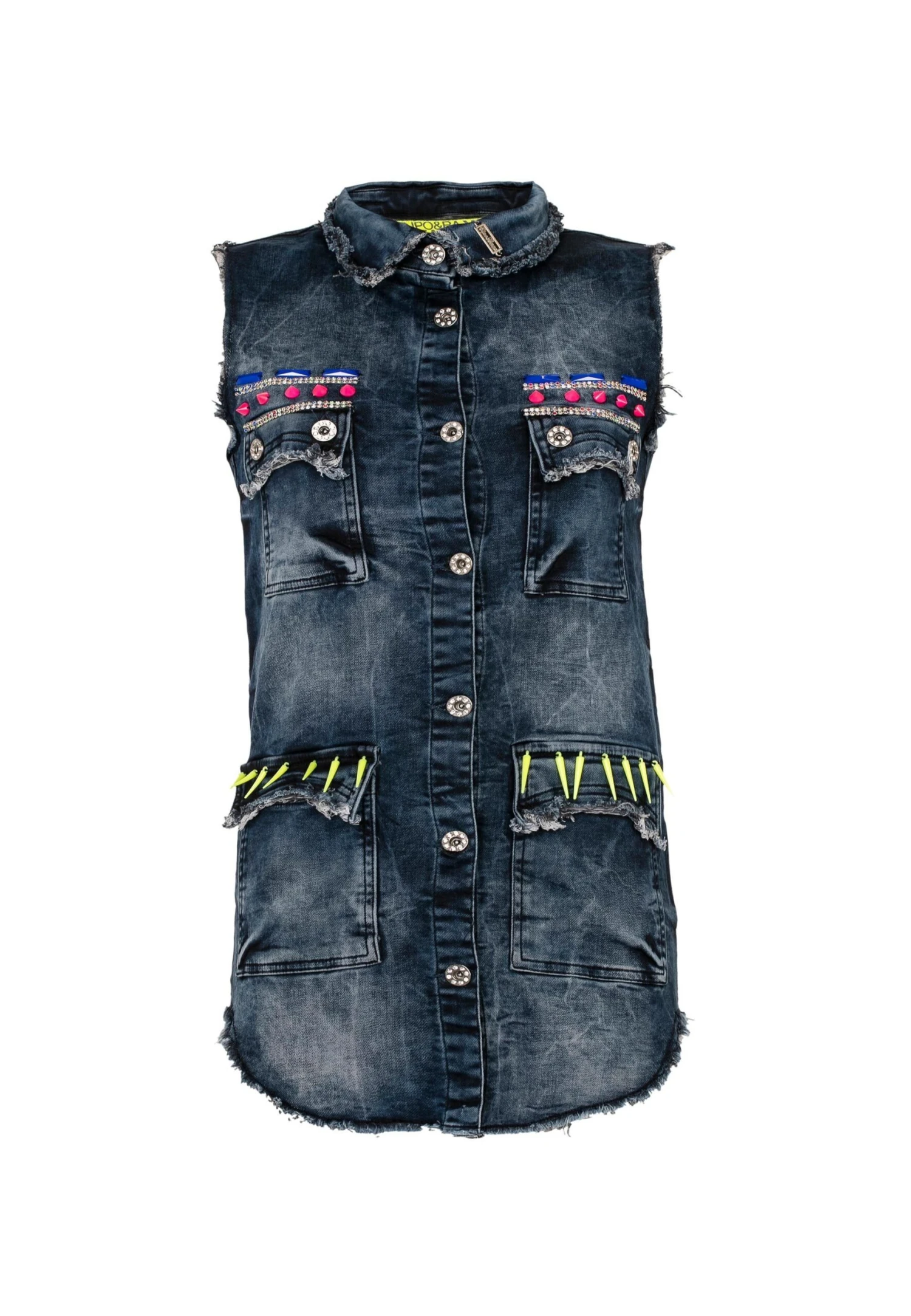 Cipo & Baxx Bodywarmer - Blue-Black 1 Cipo & Baxx Bodywarmer - Blue-Black