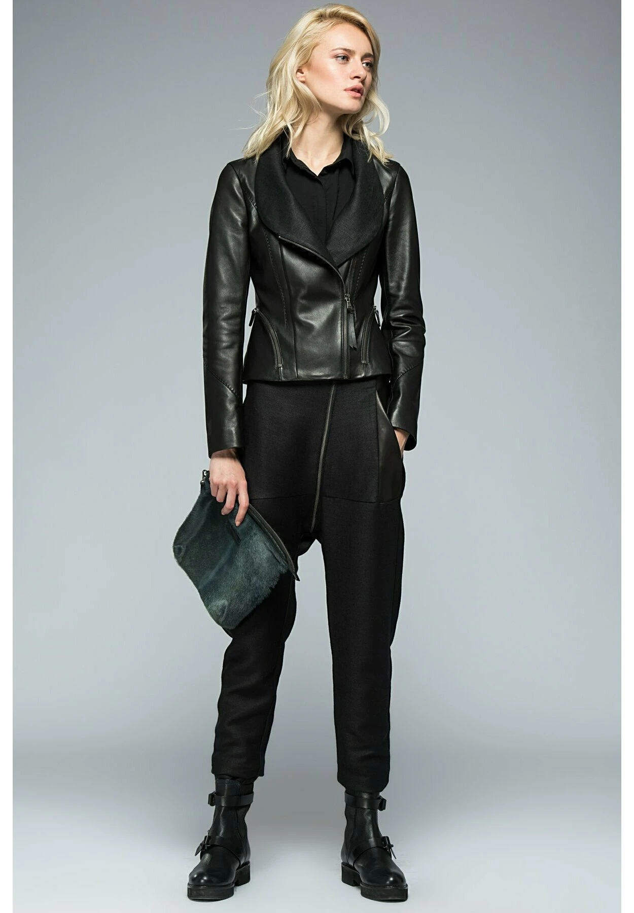 Claire - Leren Jas - Black 2 Claire - Leren Jas - Black - Afbeelding 2