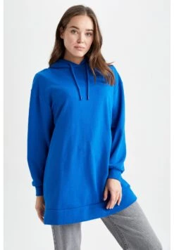 DeFacto Relax Fit- Hoodie - Blue