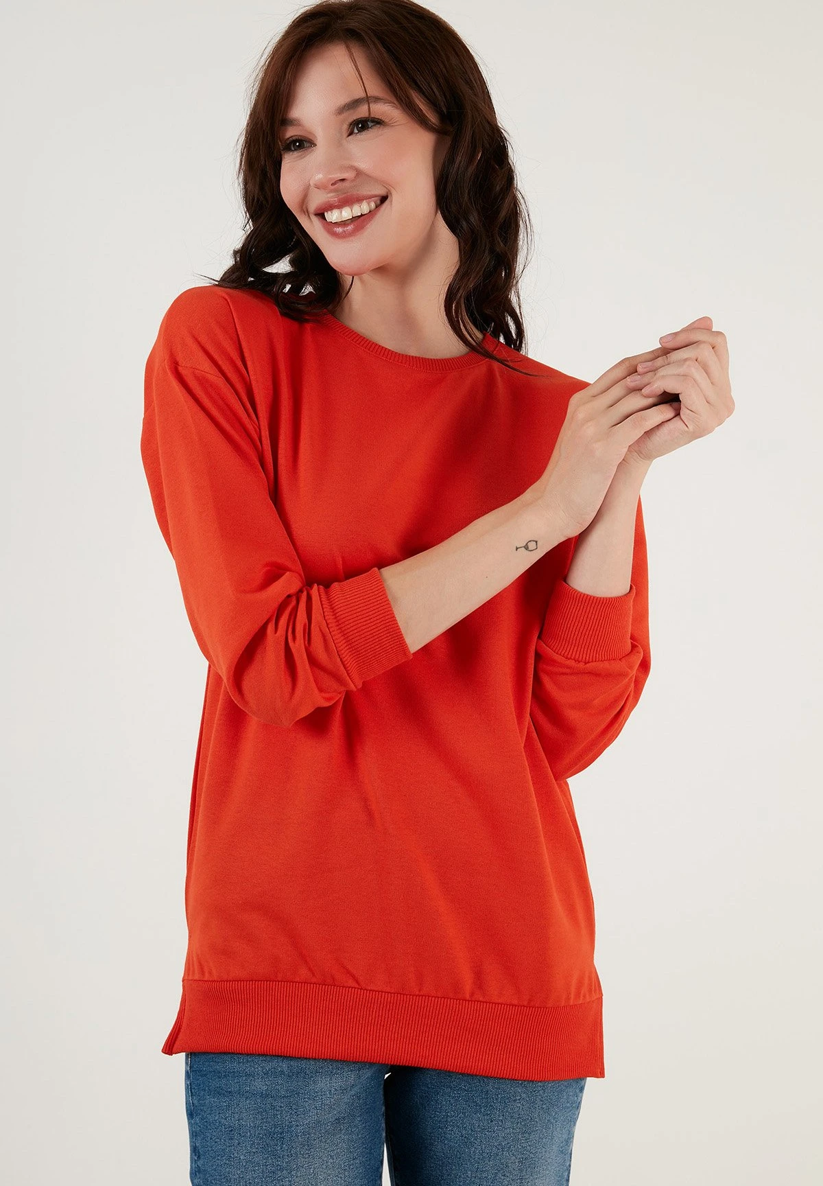 LELA Regular Fit - Sweater - Orange Color 1 LELA Regular Fit - Sweater - Orange Color