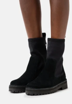 Clarks Originals Rock - Enkellaarsjes Met Plateauzool - Black