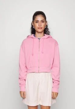 COTTON ON Classic Cropped Zip Through Hoodie - Sweater Met Rits - Retro Pink