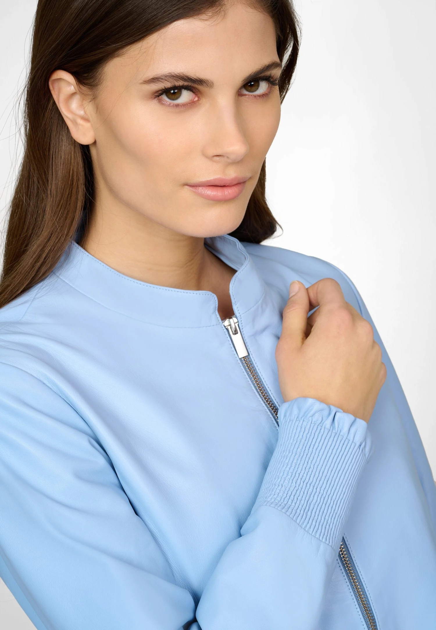 Leren Jas - Hellblau 4 Leren Jas - Hellblau - Afbeelding 4