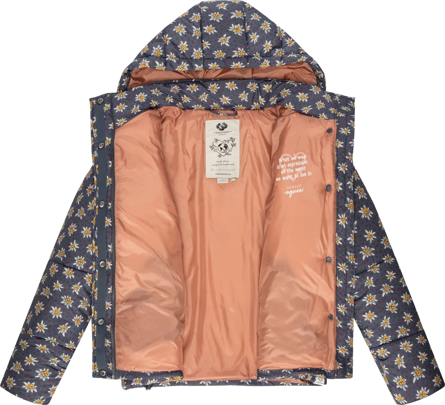 Ragwear Relive Remake - Winterjas - Blue Melange 6 Ragwear Relive Remake - Winterjas - Blue Melange - Afbeelding 6