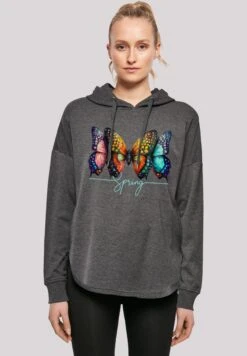 F4NT4STIC Schmetterling Illusion - Hoodie - Charcoal