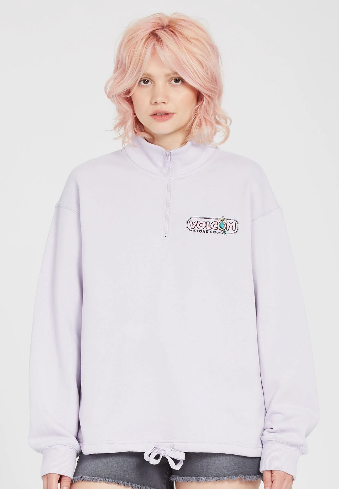 Volcom Overtheenker Mock Neck - Sweater - Light Orchid 1 Volcom Overtheenker Mock Neck - Sweater - Light Orchid