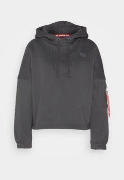 Alpha Industries X-Fit Label Hoody - Sweater - Vintage Grey -Tamaris Verkoopwinkel ff9b0071fd094ed496bbb3fde472f905